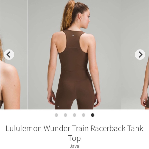 NWT Lululemon Wunder Train Racerback Tank - Sz4 - Java - Picture 2 of 5